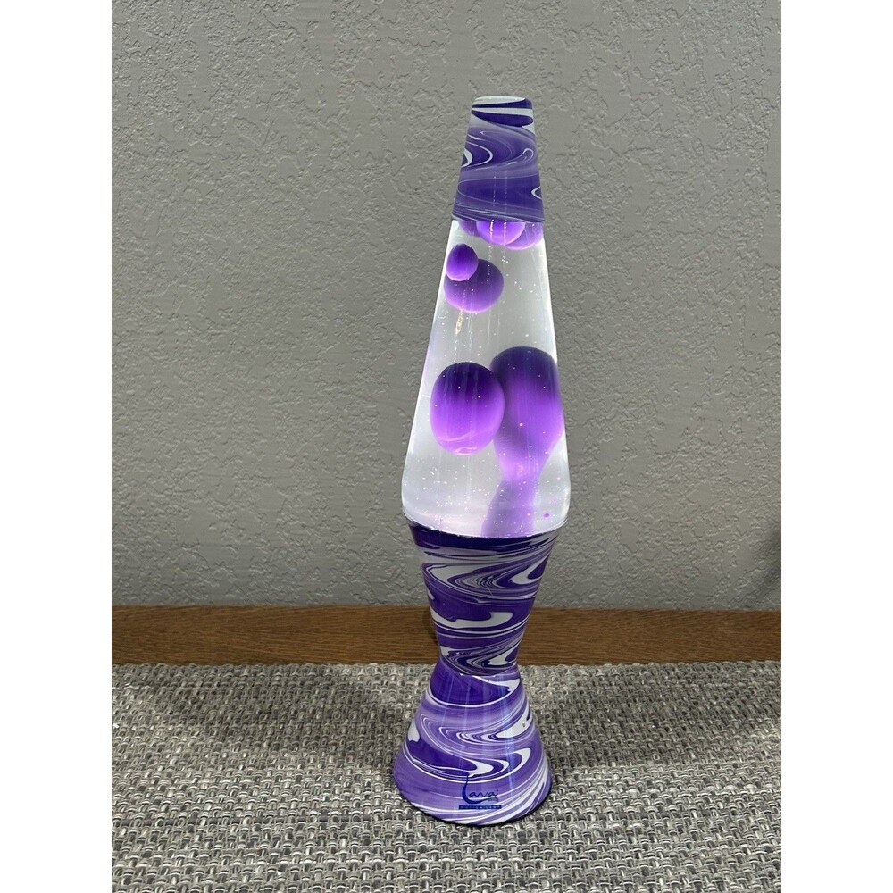 Vintage 1990s Original Purple Psychedelic Swirl Lava Lamp Purple Lava Works